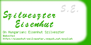 szilveszter eisenhut business card